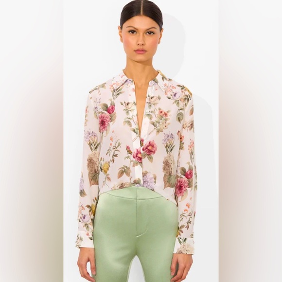 Alice + Olivia Tops - Alice + Olivia Willa Sweet nothings Top 100% Silk blouse